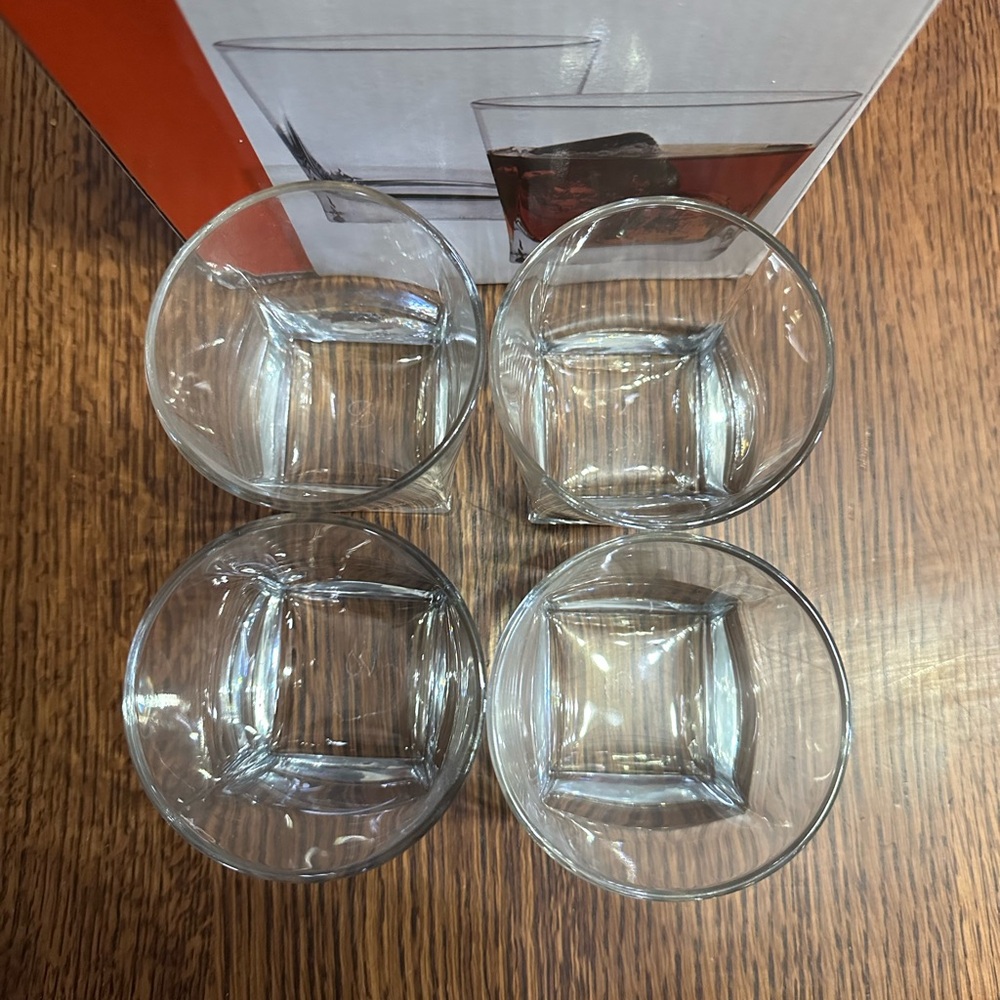 Living Quarters Ice Cube 4 Piece Rocks Glass Set - Picture 2 of 6